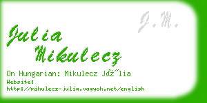 julia mikulecz business card